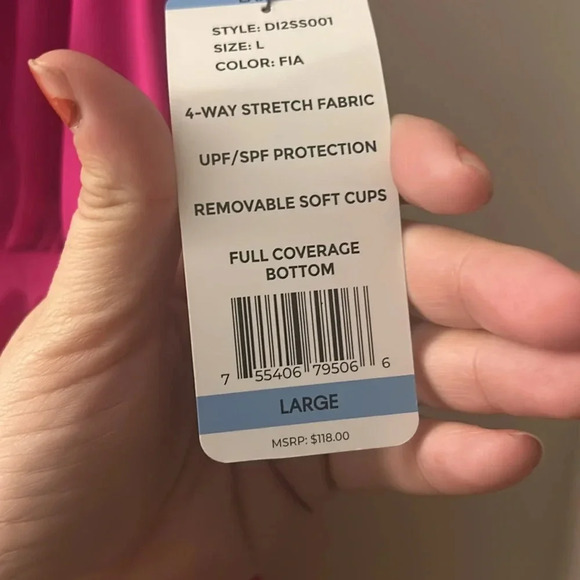 NWT DKNY swim suit top size large - Picture 5 of 8